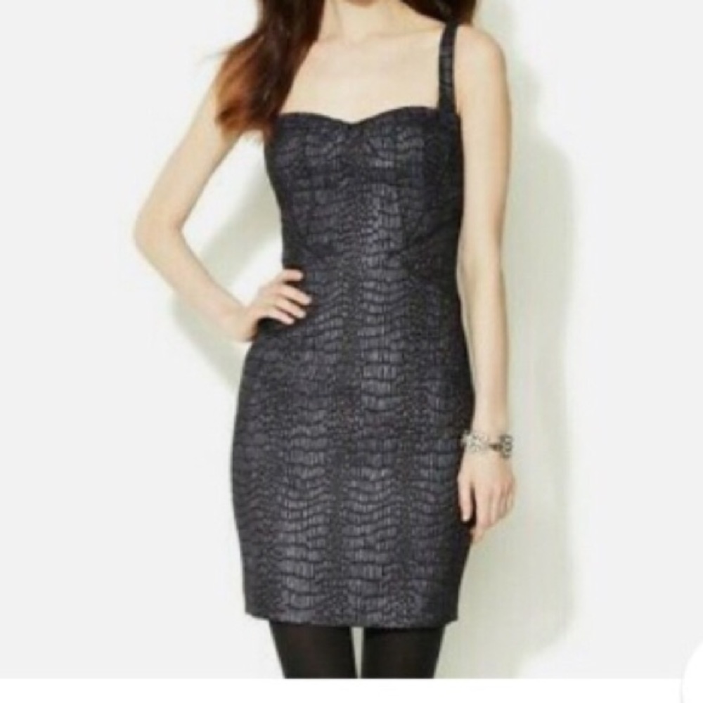NWT Zac Posen midnight navy /charcoal mini cocktail homecoming HOCO dress.